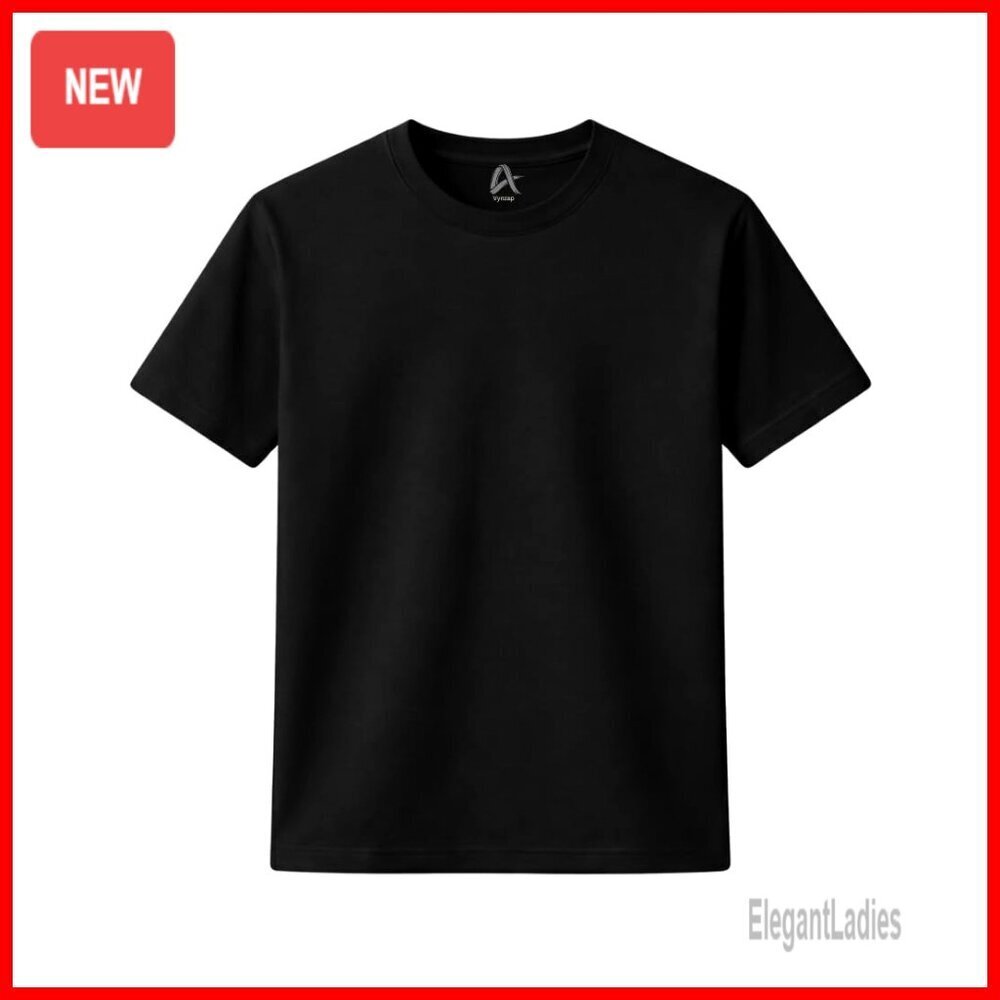 Premium Cotton Crew Neck T-Shirt Regular Fit Short Sleeve Tee